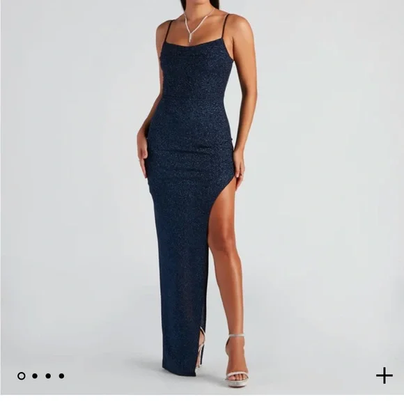 long sleeve black maxi dress formal Monni Black Maxi Dress main image 1